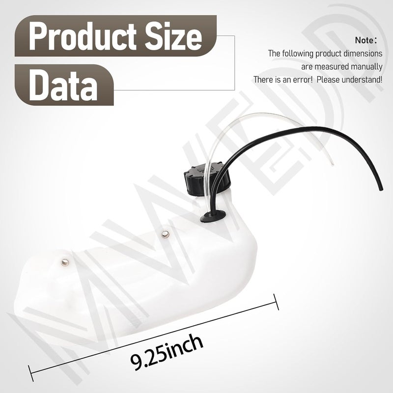 MWEDP Fuel Gas Tank for Earthquake 43cc E43 Earth Auger Powerhead - Fuel tank with gas cap and 2 fuel lines - Image 2
